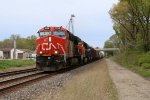 CN 3258 leads M394 east out of the Chicago area